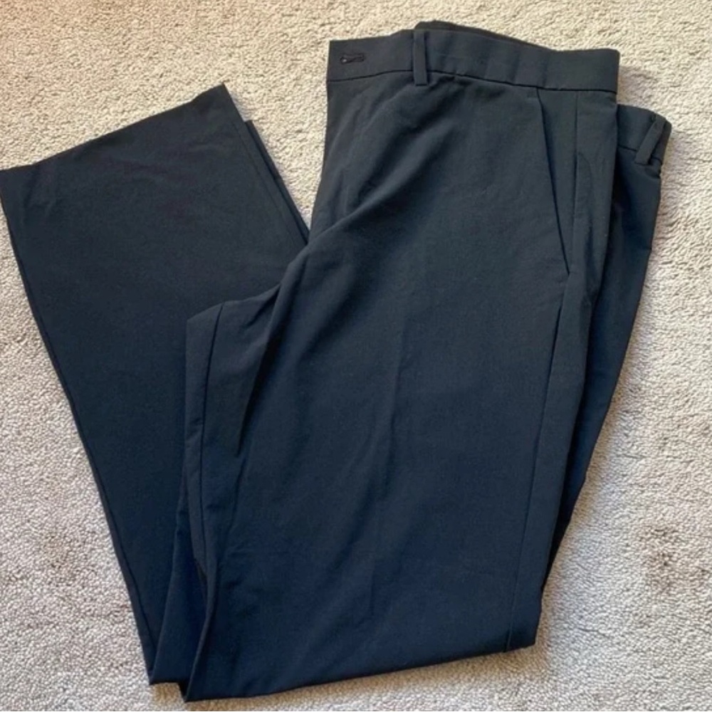 George Four-Way Stretch Expandable Waist Performance Dress Pants 36W X 32L Navy